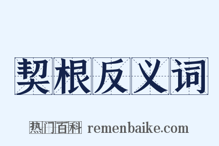 契根反义词是什么意思的图片